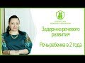 Задержка речевого развития. Речь ребенка в 2 года