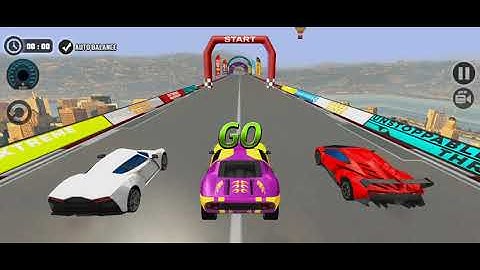 Impossible stunt car tracks 3D - red car Driving stunts level 8 -Android gameplay