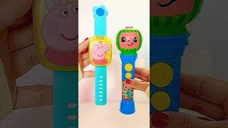 Fun Learning Peppa pig watch&amp; Cocomelon Microphone! #shortsfeed #cute #phone #unboxing #asmr #peppa