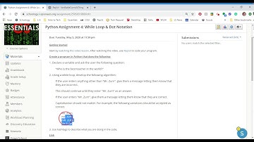 Python Assignment 4A  While Loop & Dot Notation Program Demo