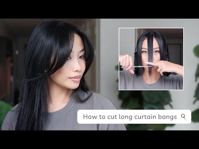 How To Cut Long Curtain Bangs At Home class=