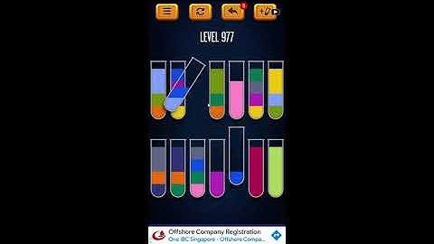 Water Sort Puzzle - Color Liquid Sorting Game Level 977 Solution