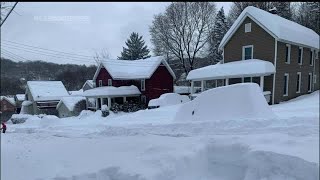 First major storm blankets upstate NY in snow