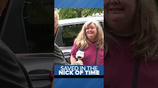Woman rescued from burning home