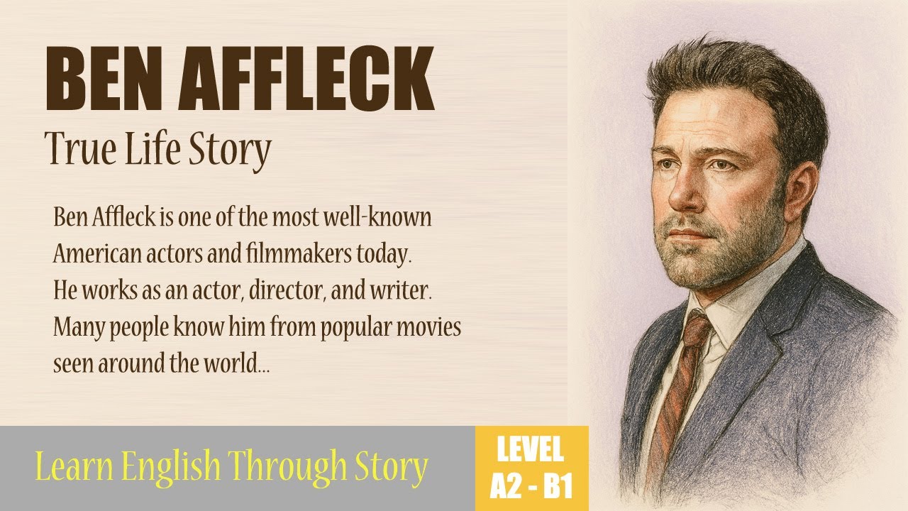 Реальная история Бена Аффлека (с субтитрами) | Изучайте английский язык через истории | Уровень а...