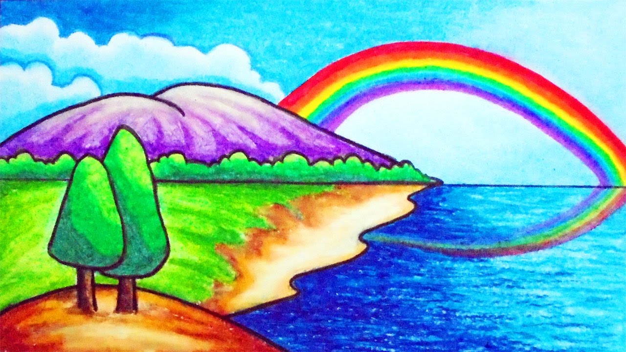 how to draw rainbow step by step for kids easy smiling cloud prism colors cloud httpsyoutubesnwddncikbu drawings rainbow easy kids on how to draw a rainbow step by step