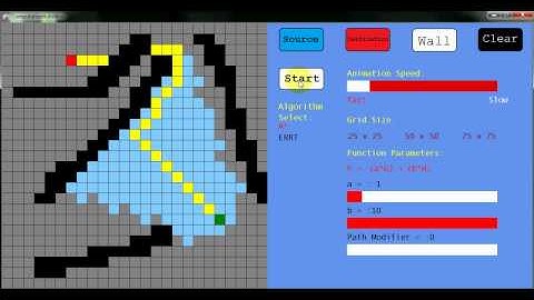 A* Algorithm XNA Path Planning App Demonstration