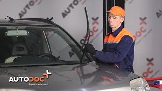 How to change front wipers blades NISSAN X-TRAIL T30 TUTORIAL | AUTODOC