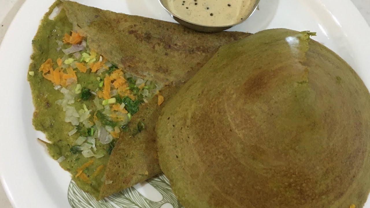 How to make crispy pesarattu/Moong dal dosa Onion pesarattu recipe