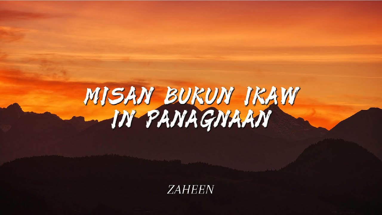 ZAHEEN - MISAN BUKUN IKAW IN PANAGNAAN (COVER)