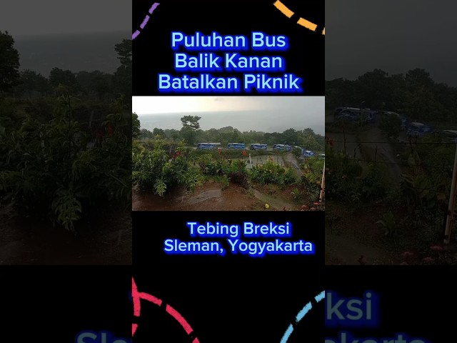 Bus Rombongan Wisata Batalkan Piknik ke Tebing Breksi Yogyakarta #tebingbreksi  #wisatayogyakarta class=