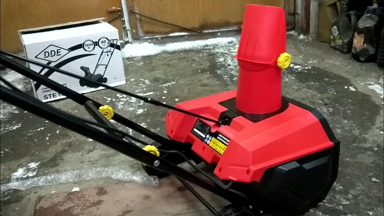 Электрический снегоуборщик es 150 замена предохранителя Электро Снегоуборщик STE180 - YouTube