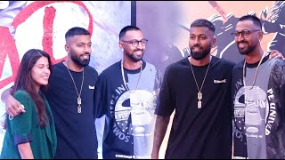 Cricketer Hardik Pandya With Brother Kunal Pandya & Bhabhi Pankhuri At Tadap Movie Grand Screening