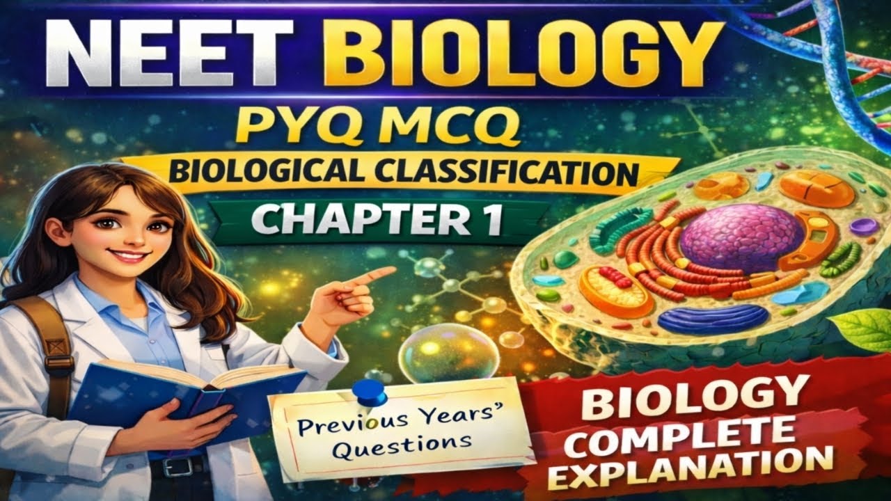 Biological Classification PYQ MCQ | NEET Biology Class 11 | Chapter 1 Full Explanation