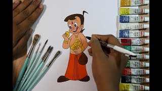 How To Draw Chota Bheem Cartoon Step By Step