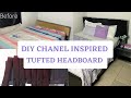 DIY Chanel Inspired Tufted Headboard (Removable too) under $10 | Lifestyle by Kam