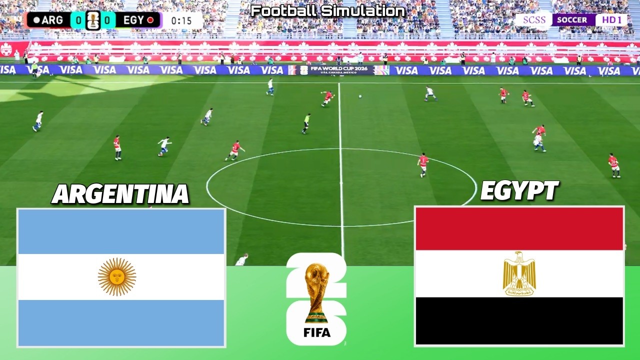 🔴 LIVE | Argentina vs Egypt - Round of 16 - FIFA World Cup 2026 | PES 21 Simulation