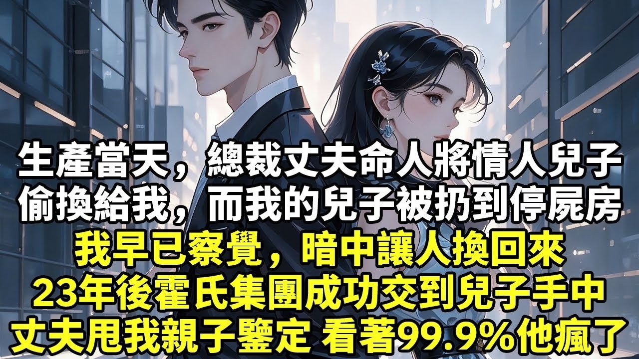 生產當天，總裁丈夫命人將情人兒子偷換給我，而我的兒子被扔到停屍房我早已察覺，暗中讓人換回來23年後霍氏集團成功交到兒子手中丈夫甩給我親子鑒定 看著99 9%他瘋了【為人處世】【現實情感】【豪門