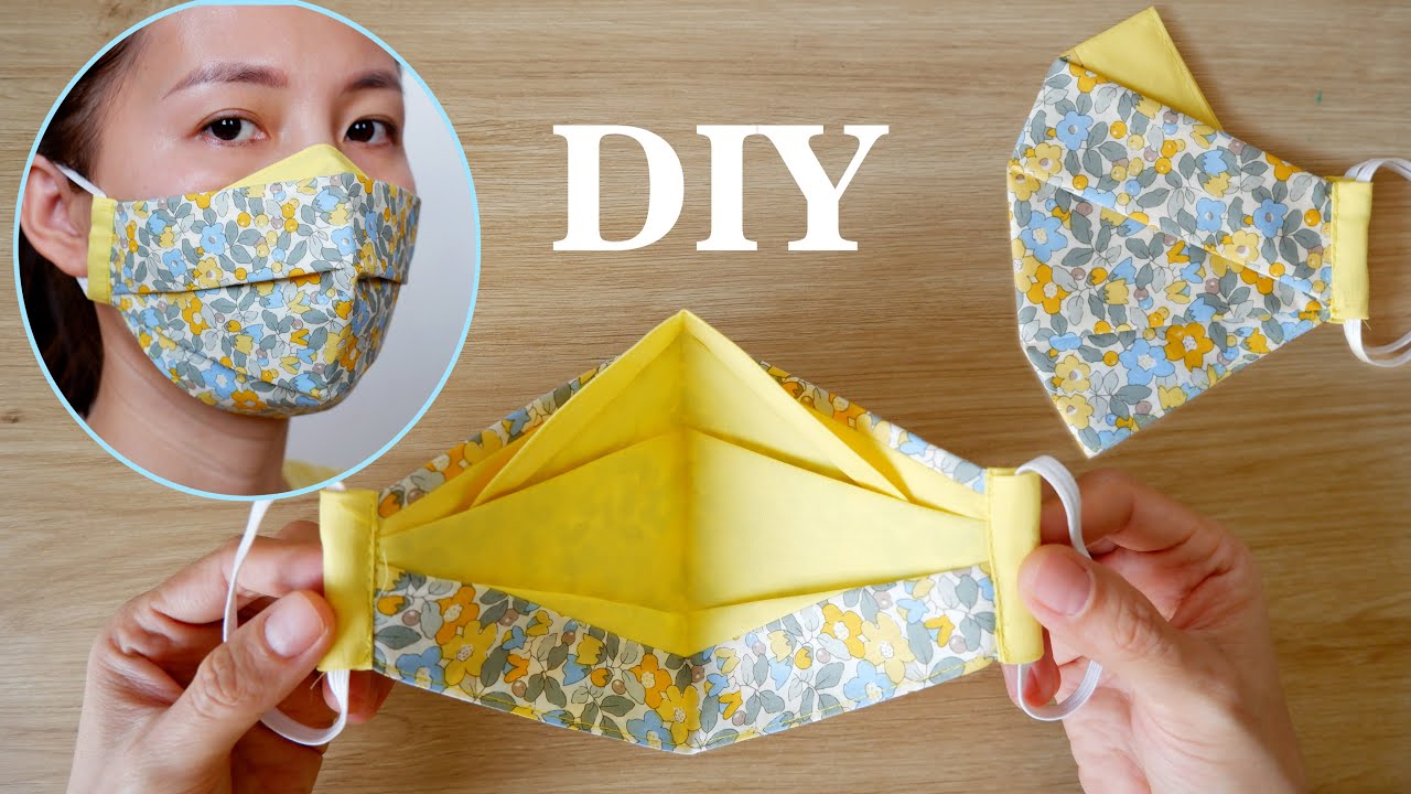 DIY 2 Tones Origami Face Mask Face Mask Sewing Tutorial Thuy's