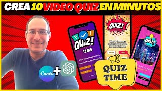 Cómo Crear 10 Video Quiz con Inteligencia Artificial y CANVA  MONETIZA TUS REDES