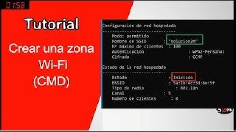 . crear una zona Wi Fi con cmd