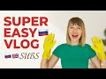 Clean and learn with me | Easy Russian Vlog with subtitles (A1)