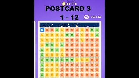 Nonogram New Year 3rd Postcard level 1-12