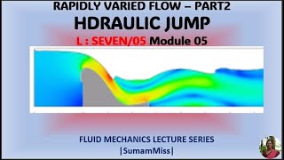 RAPIDLY VARIED FLOW CHARACTERISTICS: - PART2 |SumamMiss| FLUID MECHANICS Lecture Videos:M5 –41