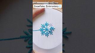 Snowflake Embroidery #diy #embroidery #embroiderydesign #embroiderytutorial #embroiderystitches