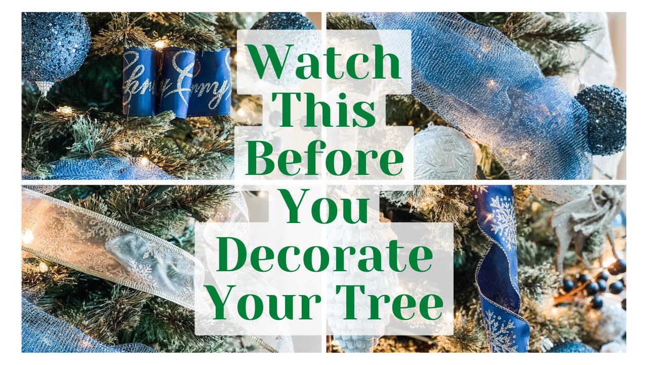 How to Decorate a Christmas Tree with Ribbon - Happy Haute Home