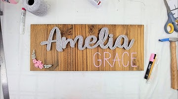 String Art DIY Baby shower gift | Girl name