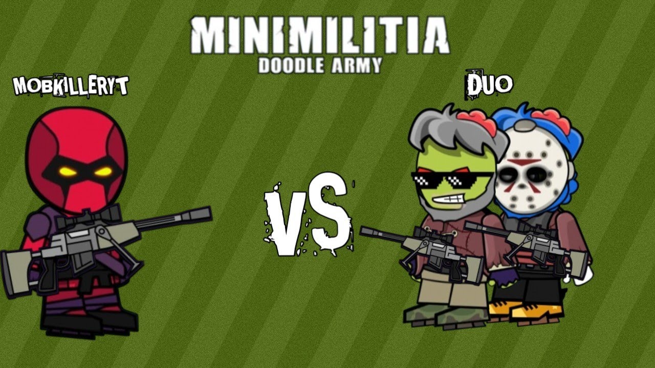 MOBKILLERYT VS AARON BOSS AND TJ KING☠️1 vs 2 mini militia