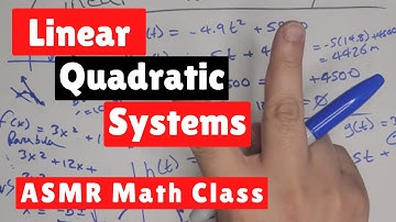 Linear Quadratic Systems - ASMR Math Class - Male Whispers, Sharpie & Paper Sounds