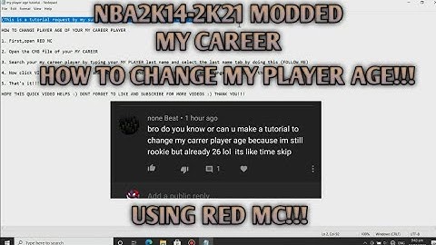 STEP BY STEP TUTORIAL HOW TO CHANGE MYCAREER PLAYER