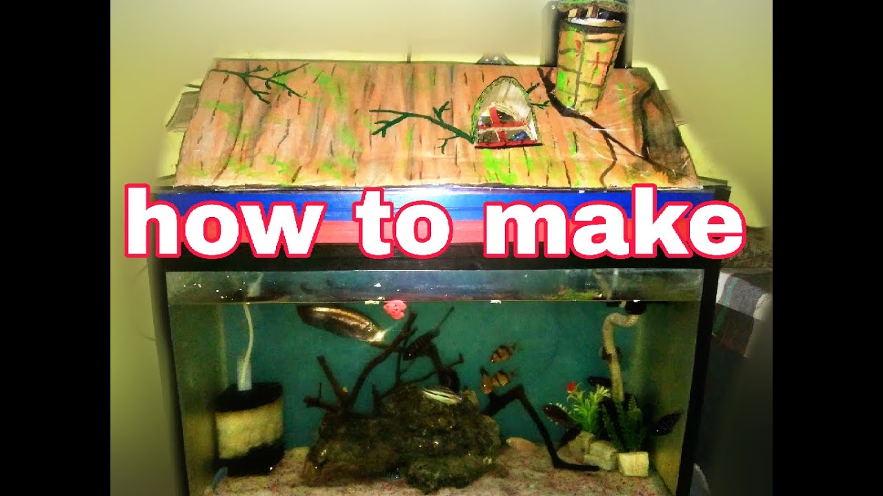 How to make cardboard aquarium top Cover at home very easy YouTube