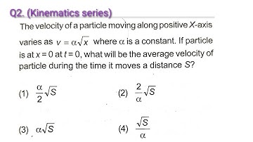 The velocity of a particle moving along positive X-axis varies as v = α√x where a is a constant. If