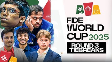 FIDE World Cup 2025 Round 3 Tiebreaks   | Ft. Vidit Gujrathi, Karthik, SL Narayanan, Rapport, MVL