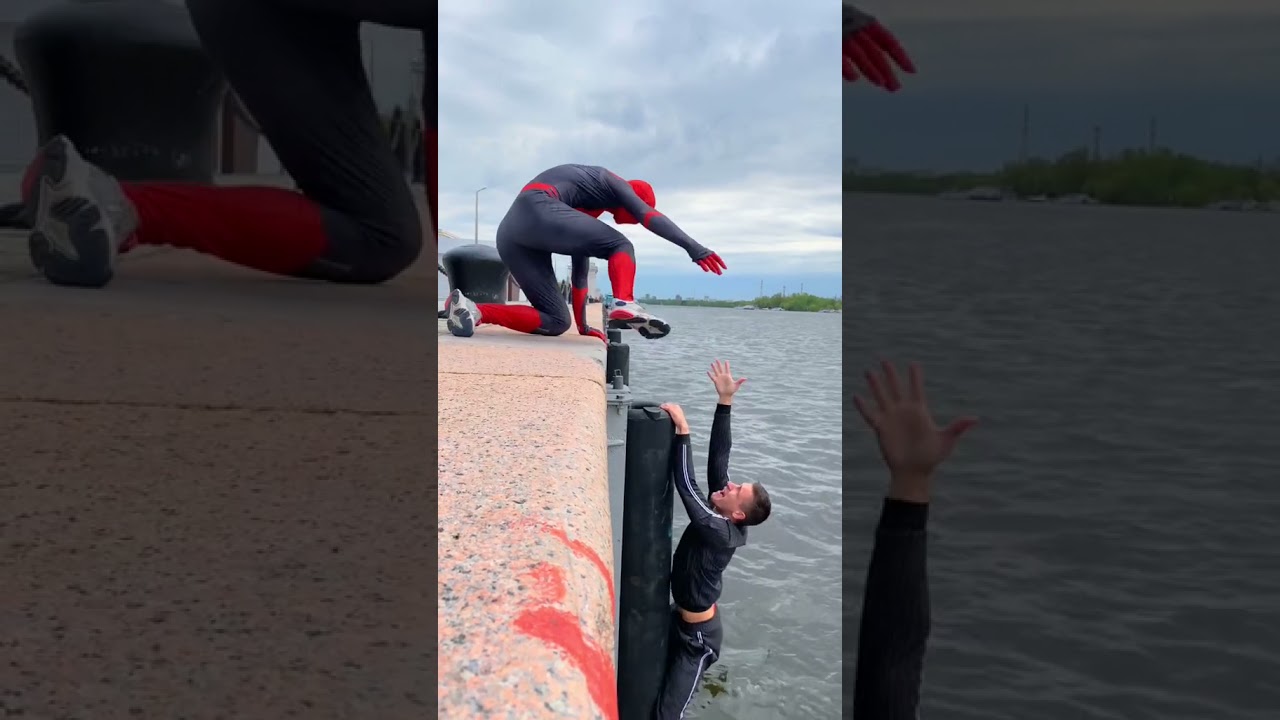 Would you walk by?🥲 Do you want to see how I saved him?🤔#SHORTS#SPIDERMAN#MARVEL #foryou#slowmo#love