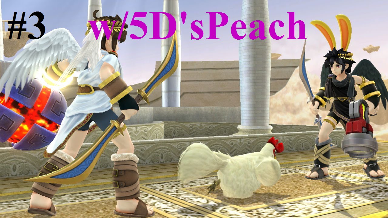 Super Smash Bros. Wii U - Online w/5D'sPeach - Part 3 Dark Pit Likes Guns; Pit Likes Explosions