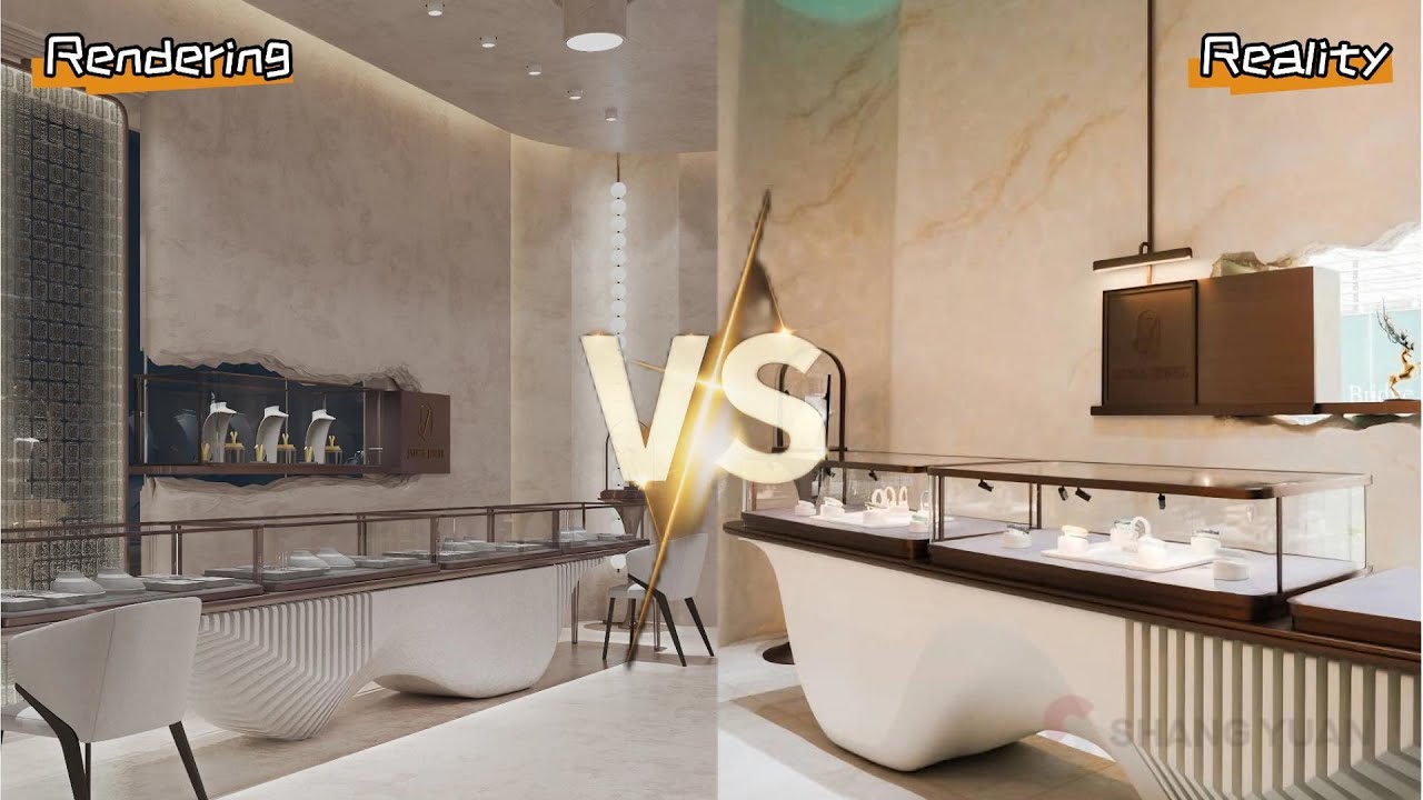 From 3D Rendering to Reality | Custom Jewelry Display Showcase with 98% Design Fidelity