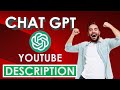 How To Generate Optimized YouTube Video Description Using Chat GPT