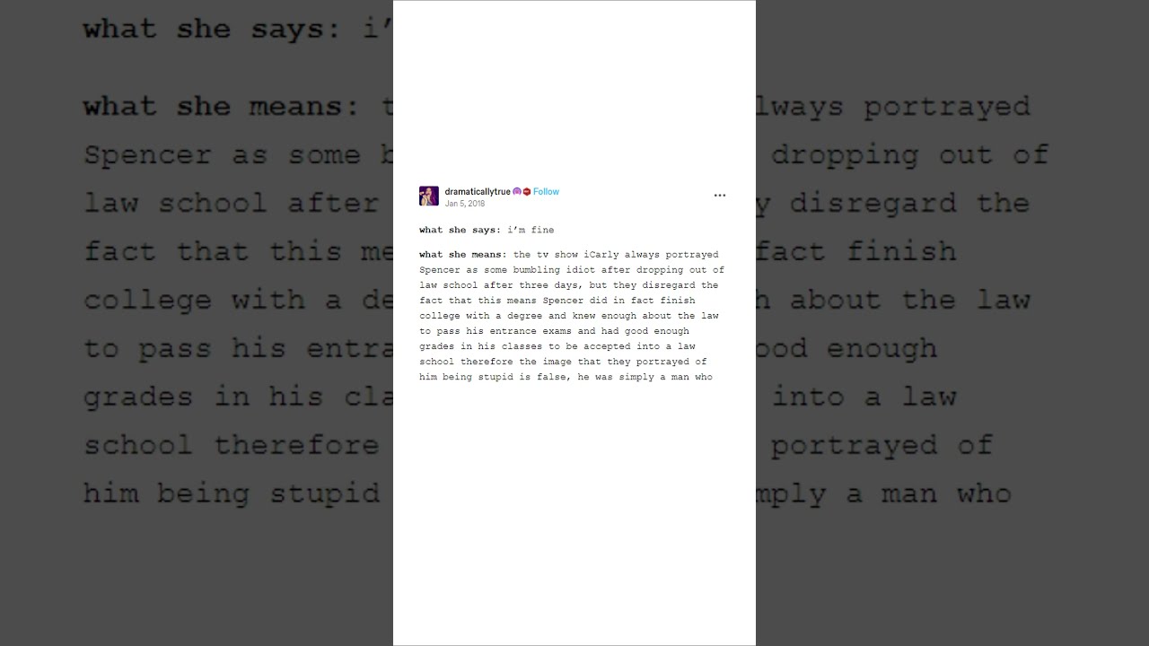 Spencer Tumblr Post