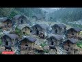 Real Nepali Mountain Village Life During the Rain | Most Peaceful And Relaxing Rural Life |
