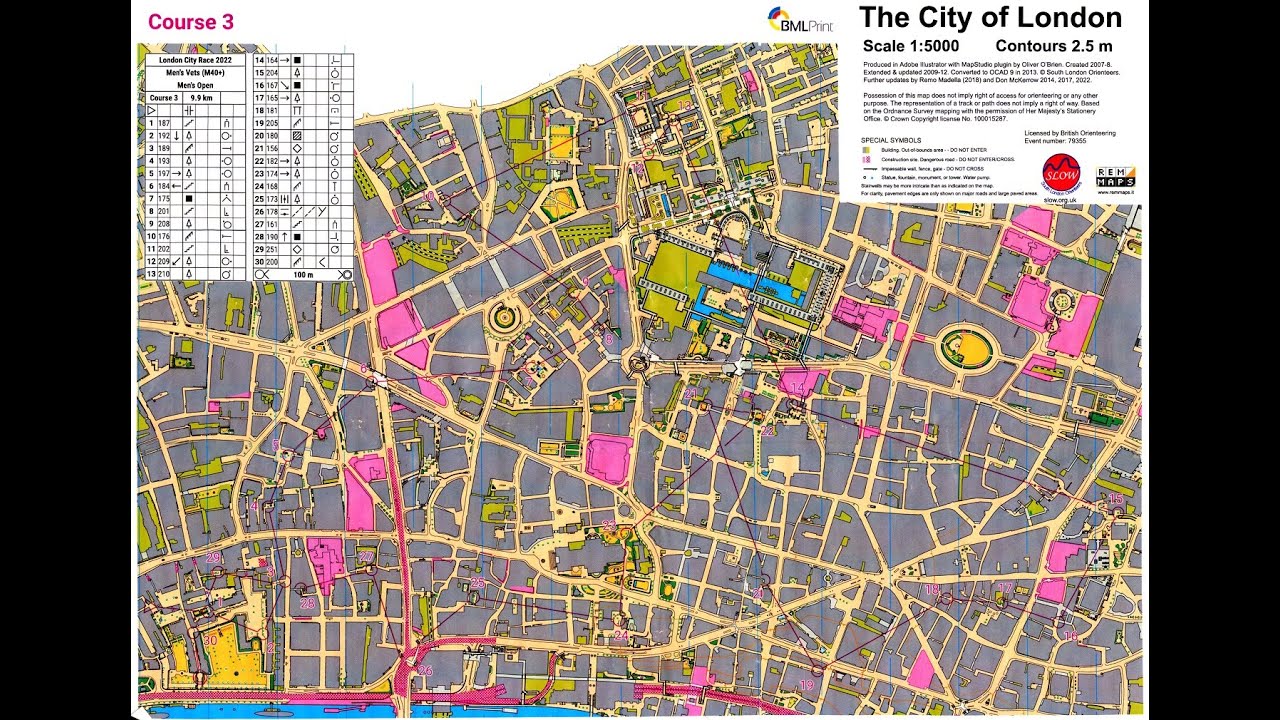 SLOW London City Race urban orienteering 2022, City of London 3