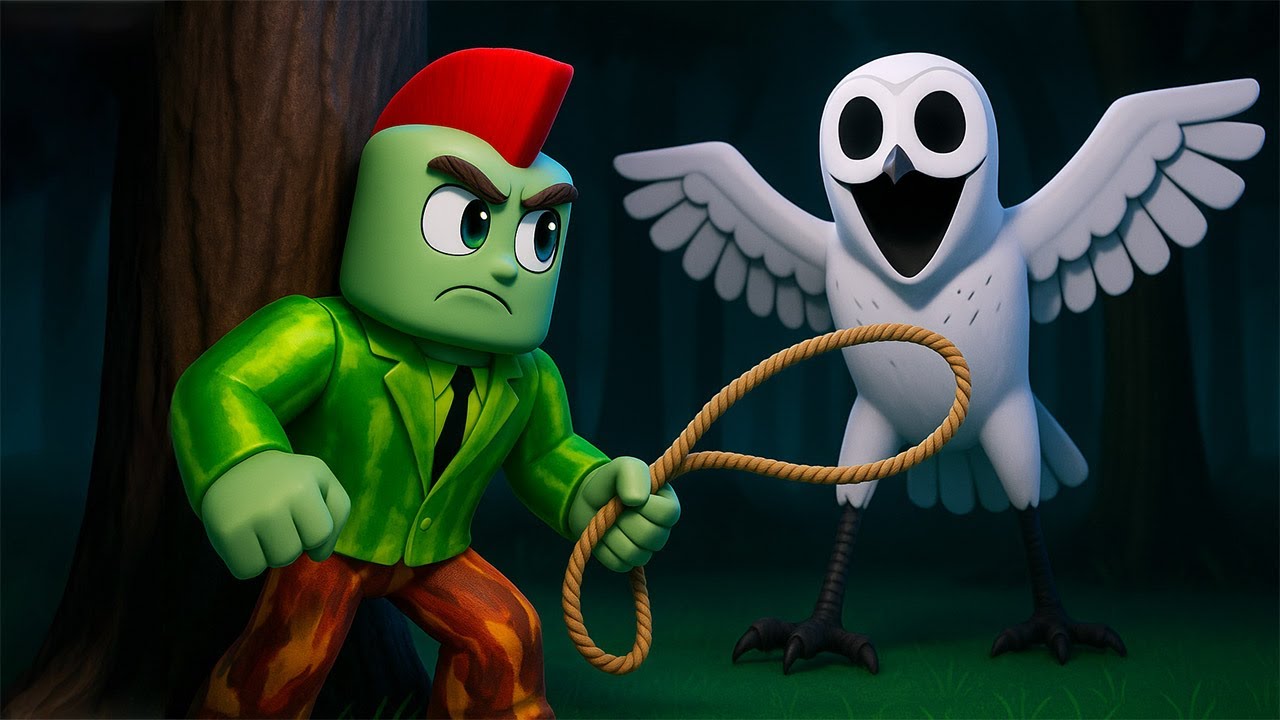 99 Nachten In Het Bos, Maar Job Vangt De Uil... In Roblox!