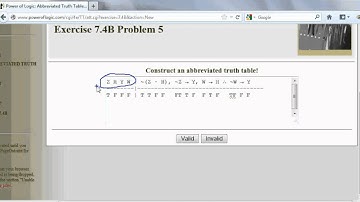 Logic5 Abbreviated Truth Tables