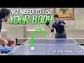 How to do forehand topspin against backspin only requires wrists and forearms