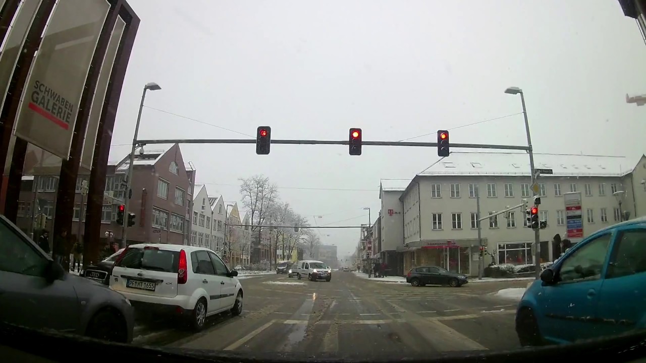 Driving through Stuttgart Vaihingen (POV) - Winter & Snow