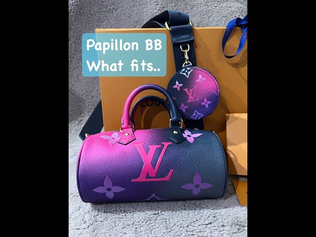 Louis Vuitton Papillon BB Midnight Fuschia Unboxing and What In my