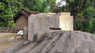 Spending over 20 million Rupiah on building materials and preparing for a home kitchen renovation...